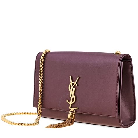 burgundy ysl purse